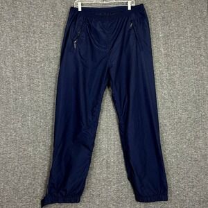 Vtg Eddie Bauer Rain Pants Men's Medium Navy Waterproof Outdoor Seam Sealed